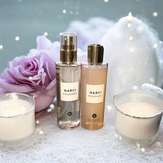 Duo brume & gel douche inspiration Narciso poudré